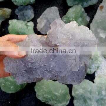 Green and Purple Decorative Fluorite Stone Rough Fluorite Crystal Specimen