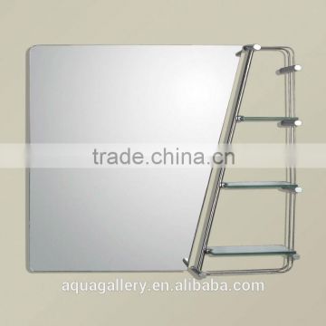 Wall Mounted Bathroom Mirror with Rack