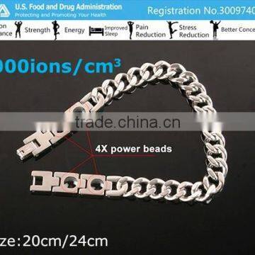 Noproblem P049 FDA Power Therapy Health Germanium Titanium Sports Energy Man Bangle photo-5