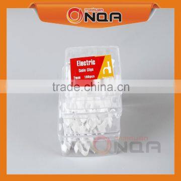 Free Sample Round Shape Cable Clips With Steel Nail Hook Holder 22mm