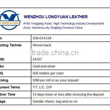 Leather Foil Metallic Leather Mirror Fabric photo-5