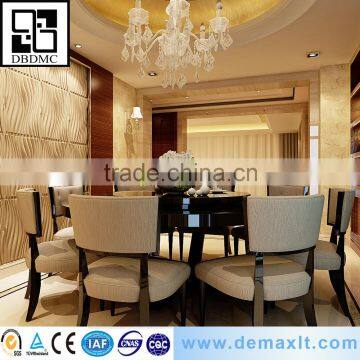 Environmentally protection material hotel wallpaper 3d of pvc and plant fiber