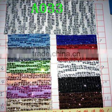 Lace Glitter PU Fabric Leather for Shoes and Bags usage                        
                                                Quality Choice