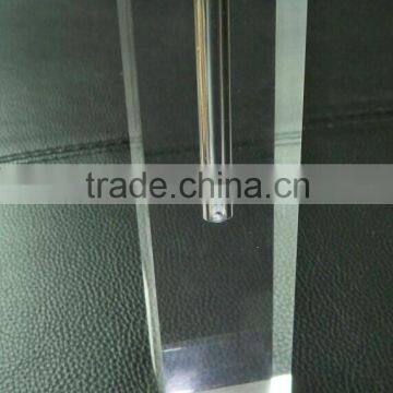 Transparent acrylic cube with hole good polishing