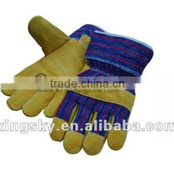 Pig split leather full palm glove with CE certificate