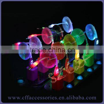 Promotion Colorful 1Meter Simle Face Micro LED USB Cable for Android Phones