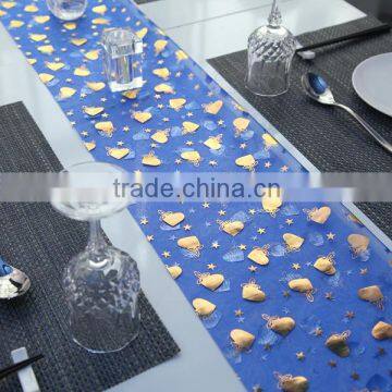 Hot Selling Textile Bronzing and Glitter Printing Table Runner Celebration Decoration photo-4