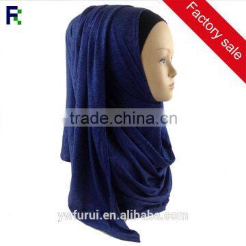 Wholesale Muslim Women Dubai Fashion Hijab Scarf Solid Color Plain Jersey Instant Shawl Scarves