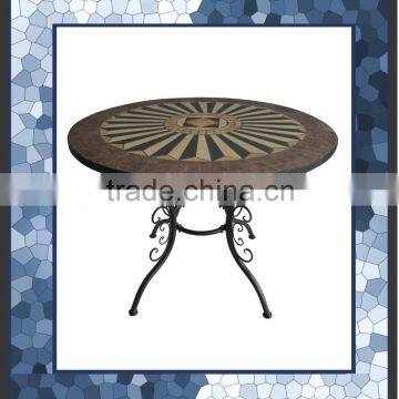 Tile mosaic top outdoor furniture