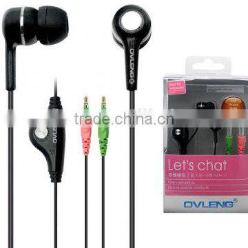 ovleng in ear style headphone earphone earpiece earbud with speaker