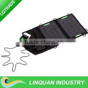 7W foldable solar charging bag / High efficiency solar panel / Fashion folding wallet type solar charger for mobile phone