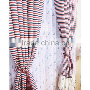 2016 NEW FRESH Stripe linen yarn dyed curtain for custom made curtain drapery
