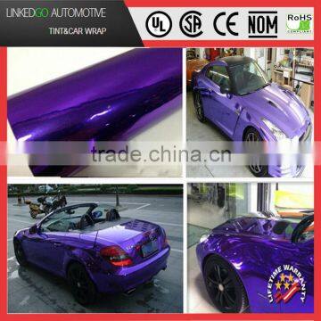 High quality car wrap chrome vinyl air bubble free sticker