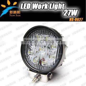 Hot Sale IP67 9*3W Super Bright Auto LED Work Lights 12V LED Work Light Offroad 27W LED Work Light