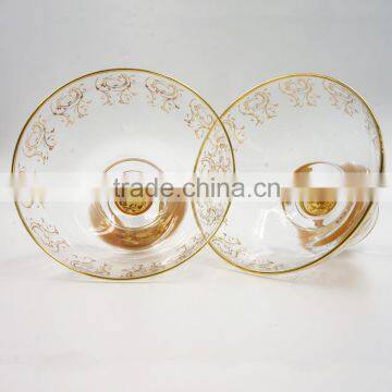 200 ml Set of 6 Gold Decal Pattern Ice Cream Cup Glass Dessert Bowl photo-5
