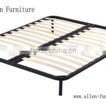 Wooden bed frame/Wood frame metal bed with wooden slats, Queen size