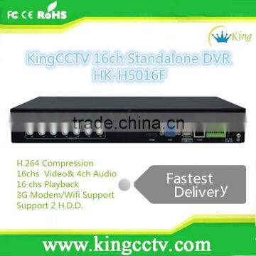 Fastest delivery KingCCTV h.264 DVR 16ch standalone video recorder