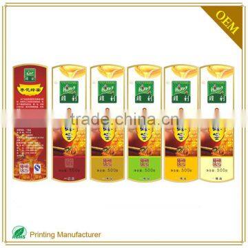 Custom OEM Labels Label For Honey Jars With LOGO Printing