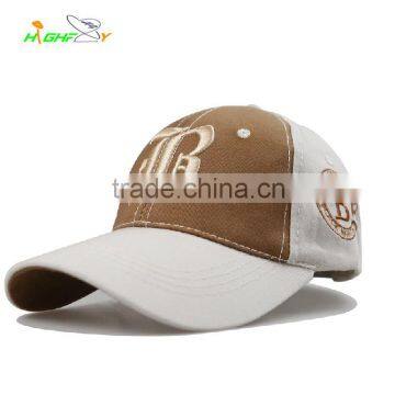 new style high quality plain 6 panel custom cotton material for baseball cap with 3D embroidery