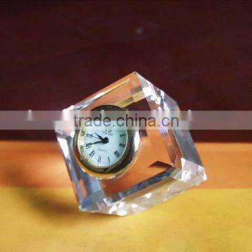 2016 Pretty crystal block mini crystal clock