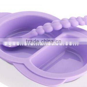 Eco-friend Food Grade FDA&LFGB Approved Silicone Baby Bowl Kids Droop Resistant Bowl photo-3
