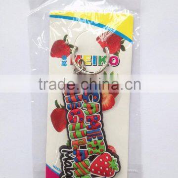 Fruit Metal Letter Printing Keychain Custom Silicone Key Chain Manufacture Wholesale photo-2