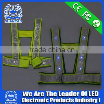 2016 Chian ODM Factory LED Refletive Vest For Road Safety At Night