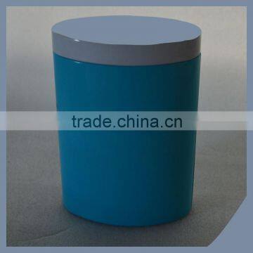 blue tea packing tin box/metal tea tin can/customized shape tea tin box