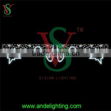 2D Hot Selling Outdoor Cross Street Christmas Decoration Rope Light