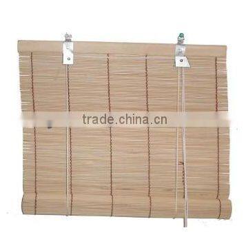 Bamboo roll up blind inside double glass window