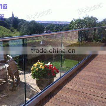 Glass hand railings for stairs outside/wood and iron stairs railing