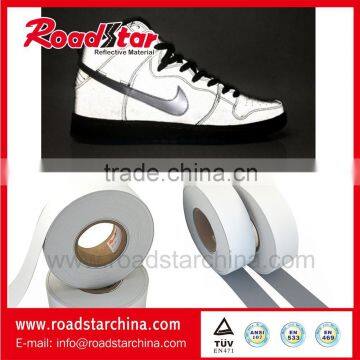 Shoes grey PU logos reflective leather with 0.8mm thickness