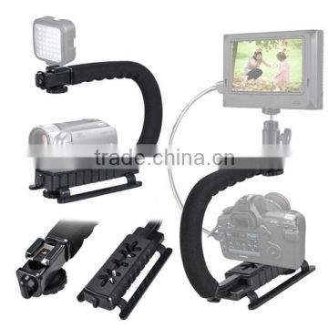 New Product C-shape Flash Camera Bracket Video Handheld Stabilizer for DSLR /DV Camcorder