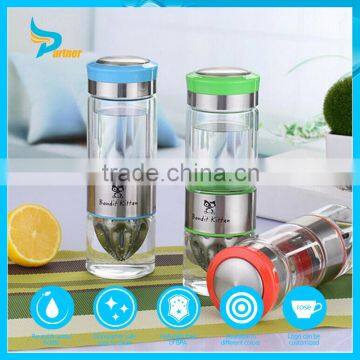 500ML Top Grade 2016 New Design BPA Free Fruit Infuser Stainless Steel Water Bottle