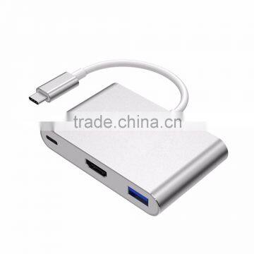 Aluminium 3 In 1 USB 3.1 Type C To HDMI Adapter