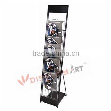 Factory customized floor standing metal display rack for magazine