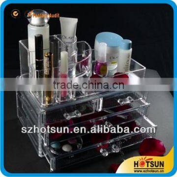 wholesale elegant clear acrylic cosmetic organizer with drawers