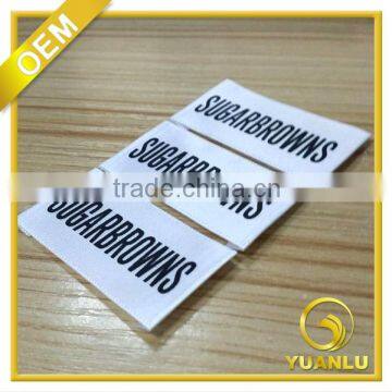 Cheap soft clothing satin label printing clothing tag