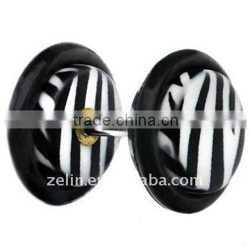 Colorful Zebra fake ear plugs/tapers body jewelry piercing manufactures