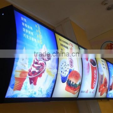 Best popular aluminum 6063 advertising KFC menu lightbox