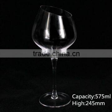 575ml oblique mouth wine glass