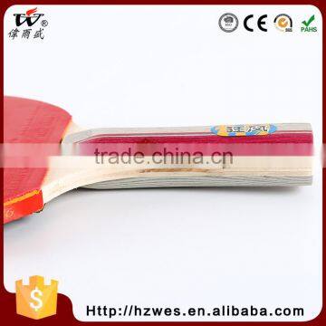Well Sale Safety Item Poplar Wood Top Training Ping Pong Racket Bat With Case