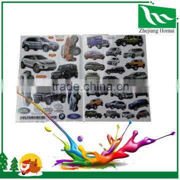 Famous world car sticker/Whole sheet car cticker