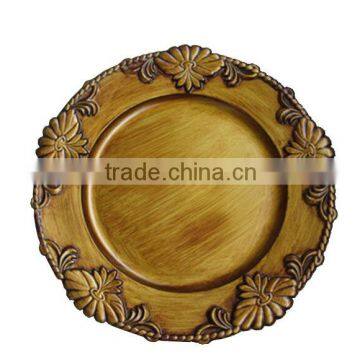 GRS decorative Gold embossed plastic plates