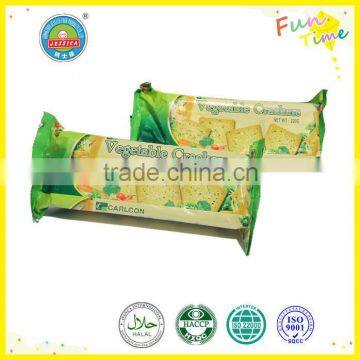 220g Vegetable Biscuits Crispy Square Low Fat Biscuits