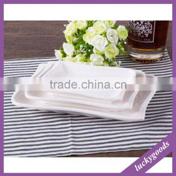 Flat Square Shape White Porcelain Flat Plate Wholesale photo-4