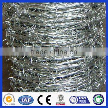 Barbed wire(lowest price) with galvanized and pvc coated