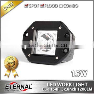 3x3in Cube Pod 15W Flush Mount Pillar 4x4 Jeep Off-road Motorsports Truck Trailer Vehicles High Power LED Work Light Fog Lamp photo-3