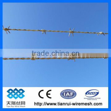 Double twist PVC coated barbed wire