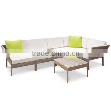 Outdoor garden aluminum PE rattan sofa sets Wicker sofa set